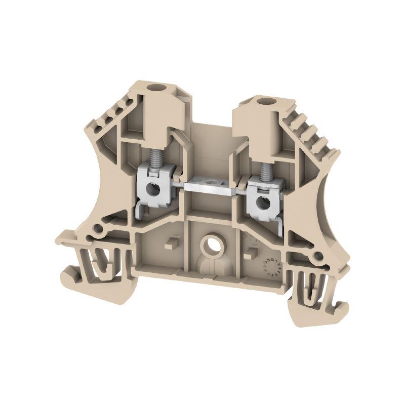 CLEMA DE PASO 2.5 MM² (26-12 AWG) 800V, 24V, COLOR BEIGE OSCURO WDU 2.5